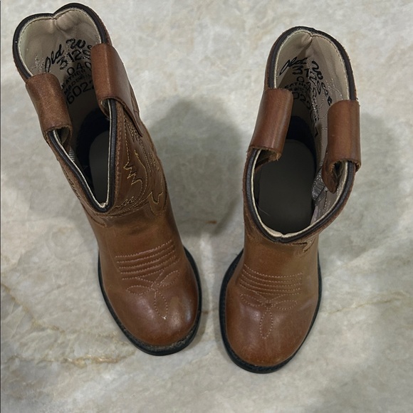 Old West Leather Kids First Boots - Picture 2 of 7
